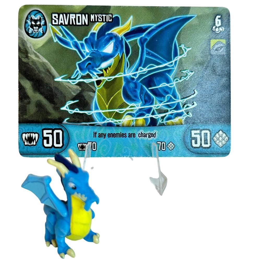 Dragamonz Savron Mystic Micro Mini Dragon Figure with Matching Card